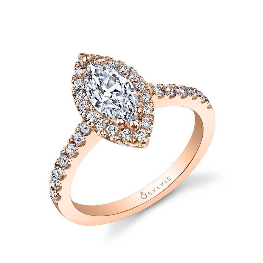 Chantelle Marquise Classic Halo Engagement Ring
