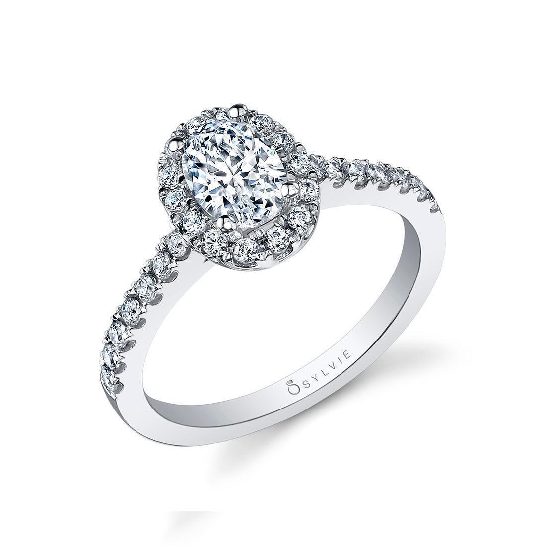 Chantelle Oval Classic Halo Engagement Ring