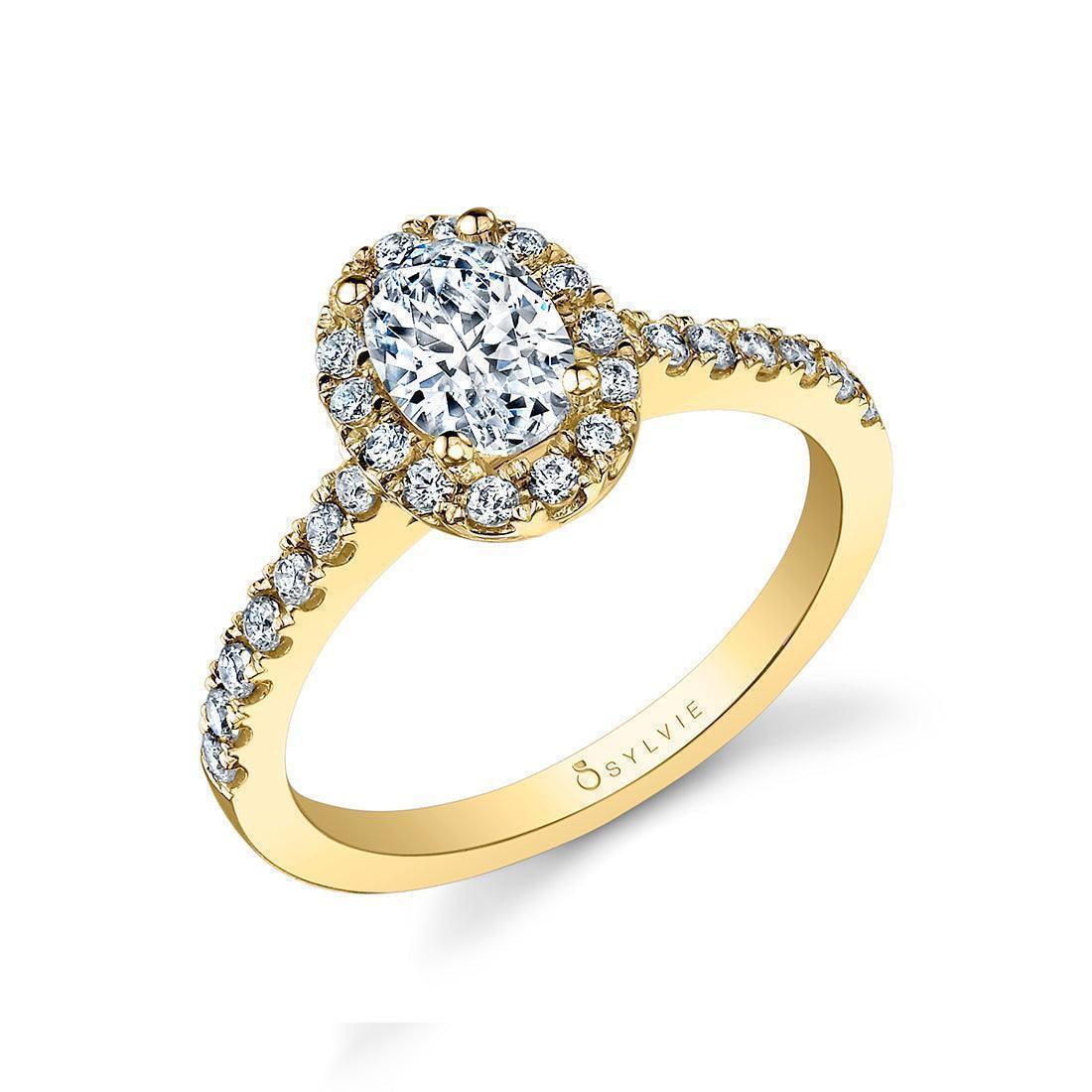 Chantelle Oval Classic Halo Engagement Ring