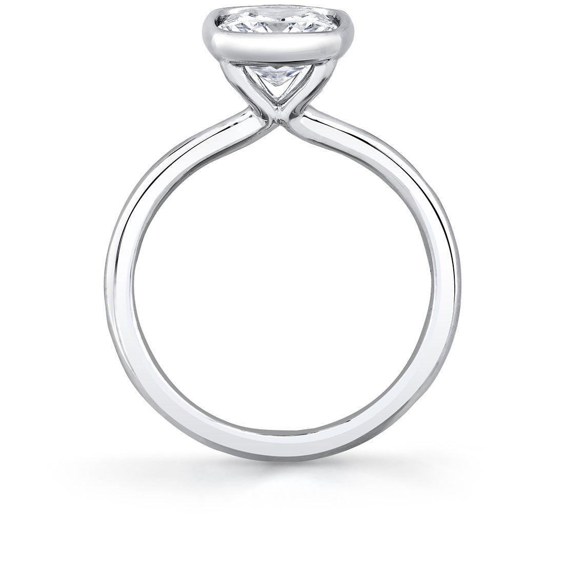 14K Cliodhna Cushion Cut Bezel Engagement Ring