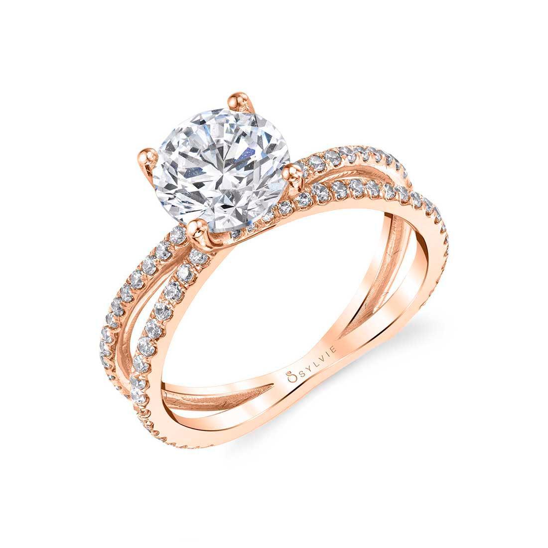 14K Guiliana Split Band Engagement Ring