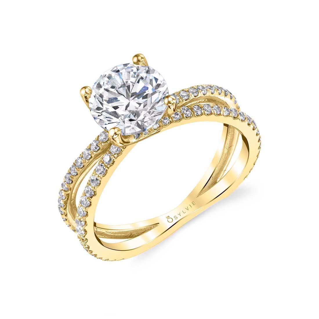 14K Guiliana Split Band Engagement Ring