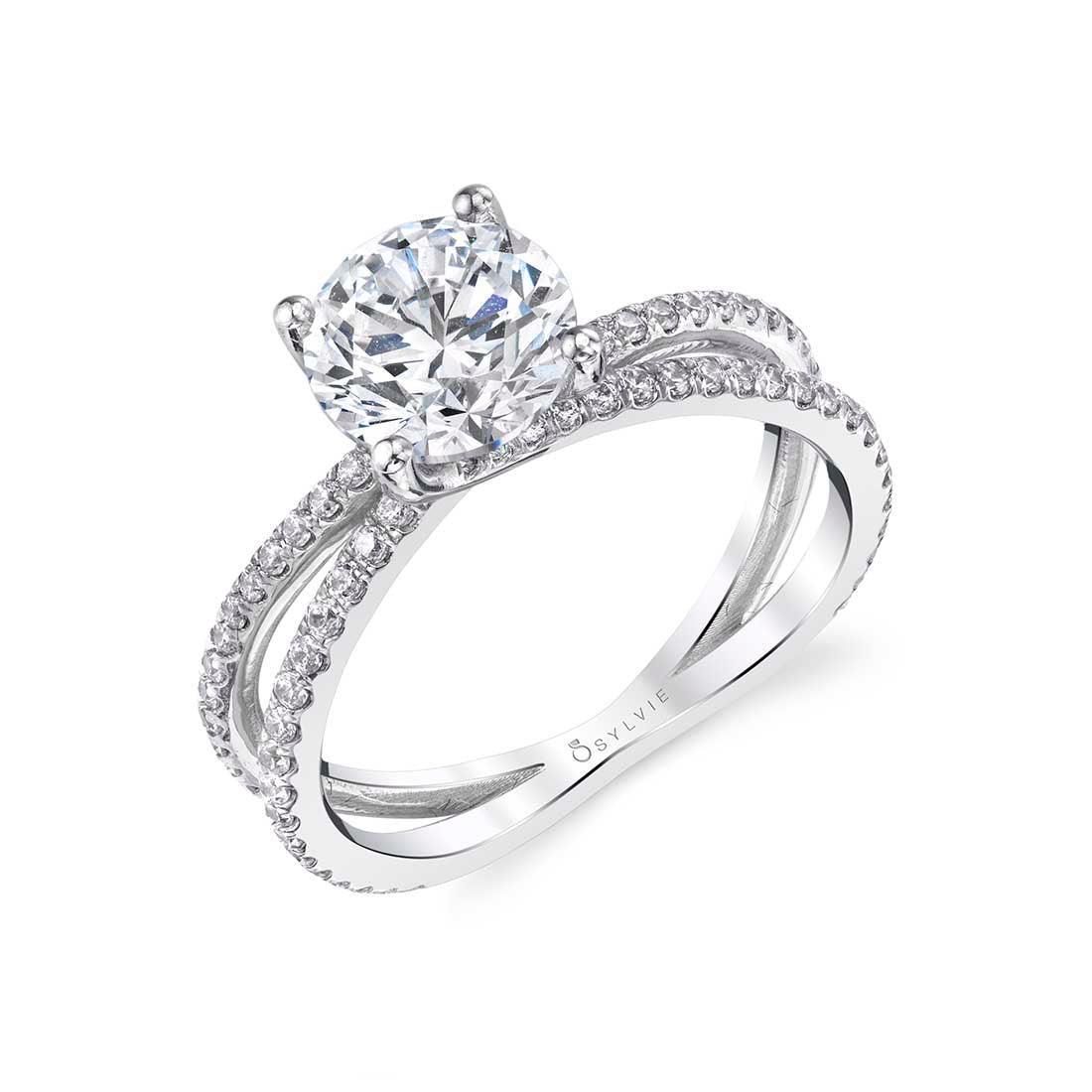 14K Guiliana Split Band Engagement Ring