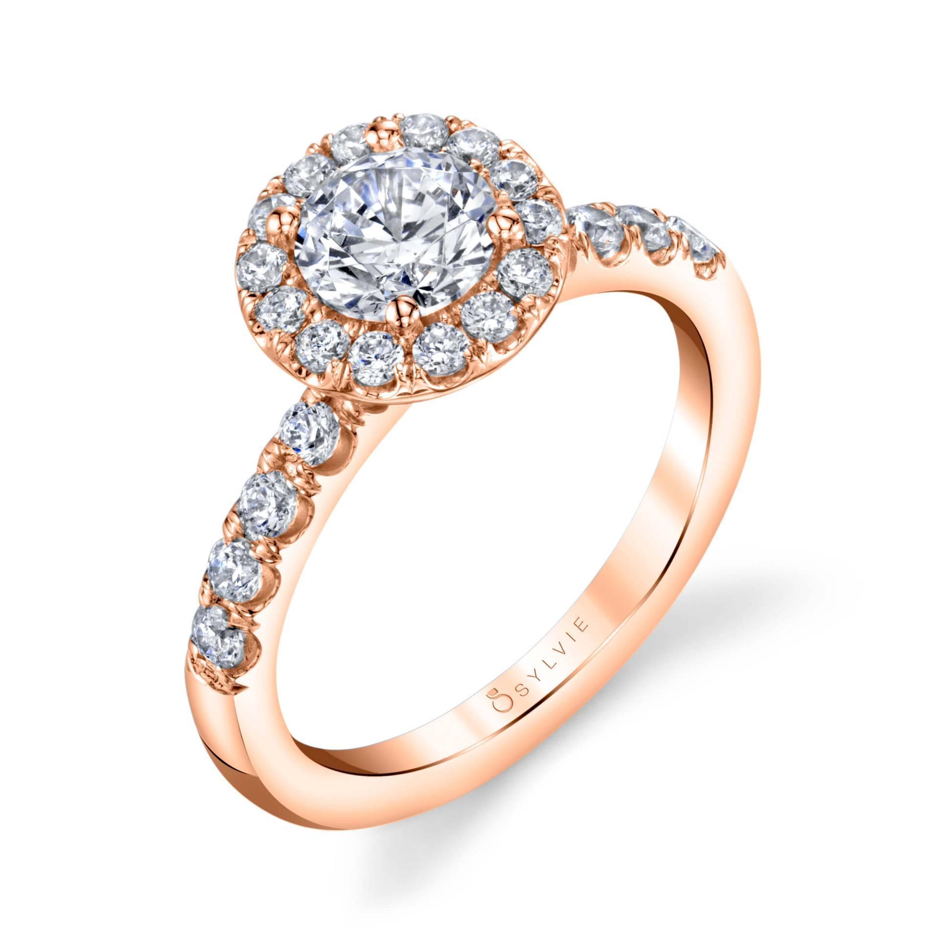 Octavie Round Classic Halo Engagement Ring