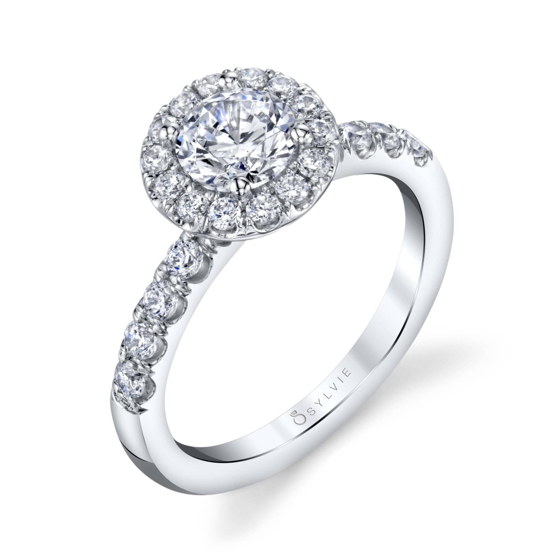 Octavie Round Classic Halo Engagement Ring