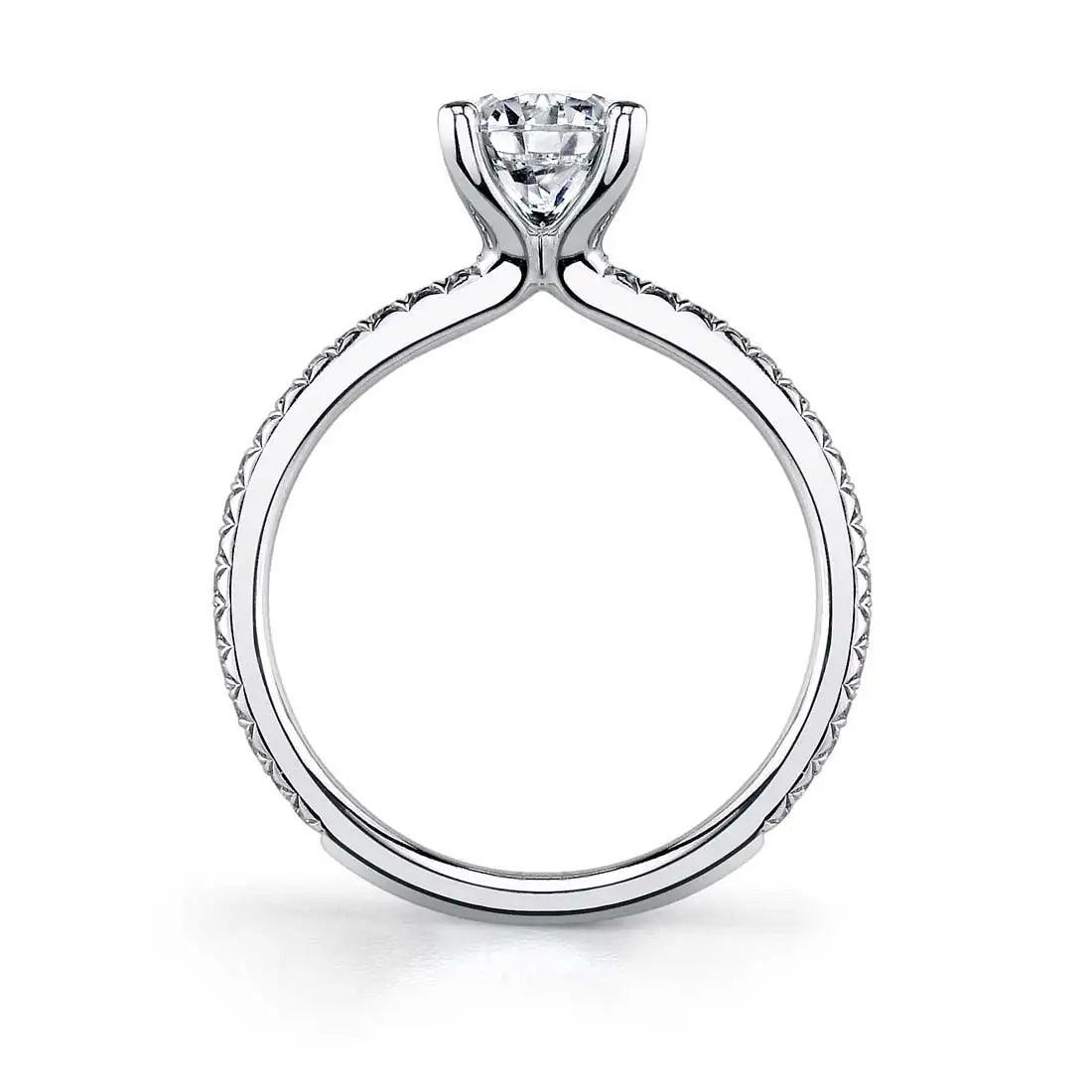 18K Adorlee Emerald Cut Engagement Ring - Water Street Jewelers