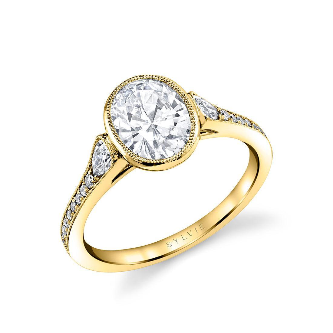 14K Brianna Oval Vintage Engagement Ring