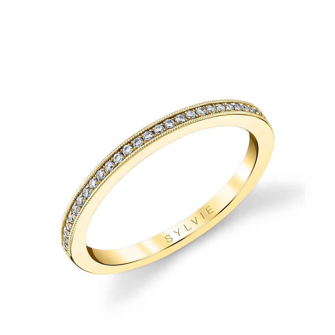 14K Channe Set Wedding Band