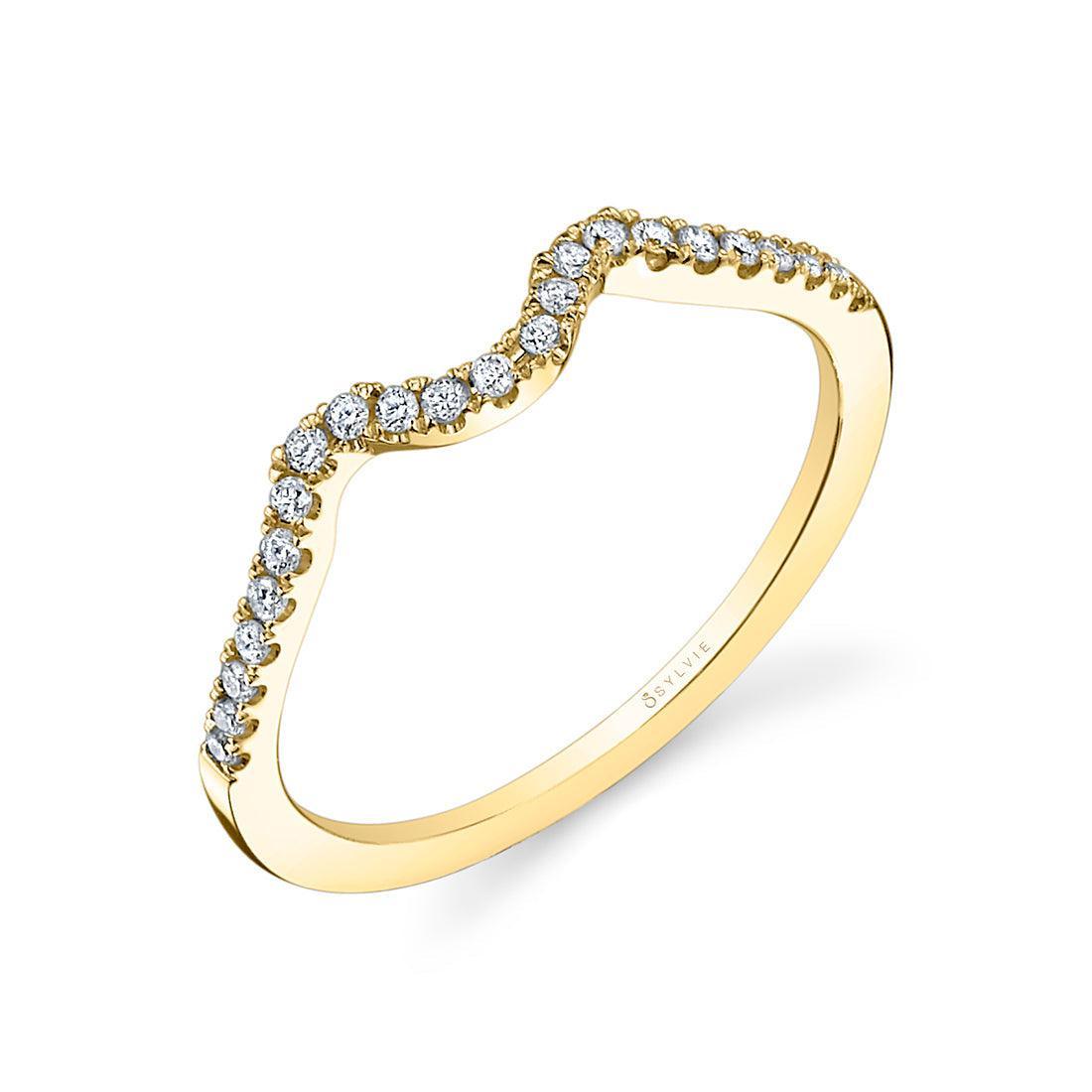 14K Classic Curved Wedding Band