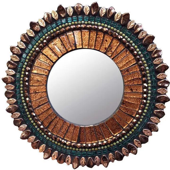 Bronze Ruffle Mosaic Mirror