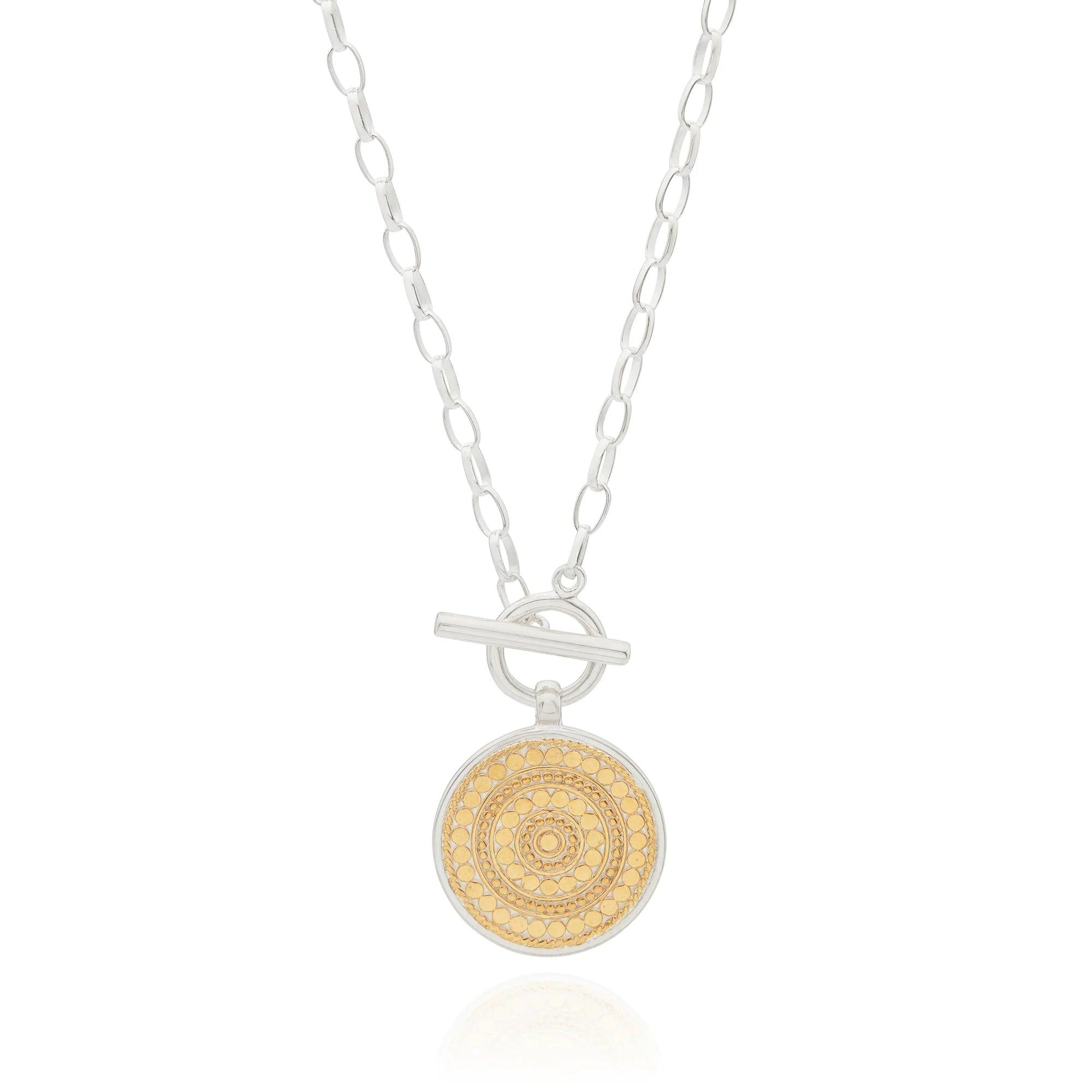 Dotted Circle Toggle Necklace