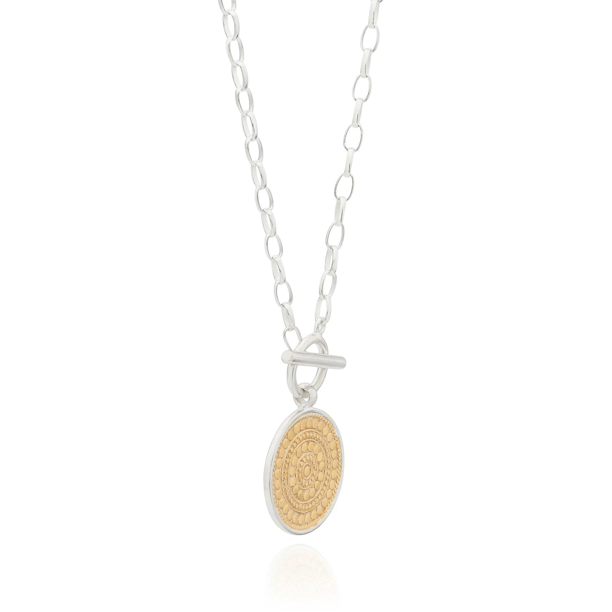 Dotted Circle Toggle Necklace