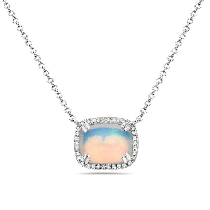 Diamond Opal Necklace