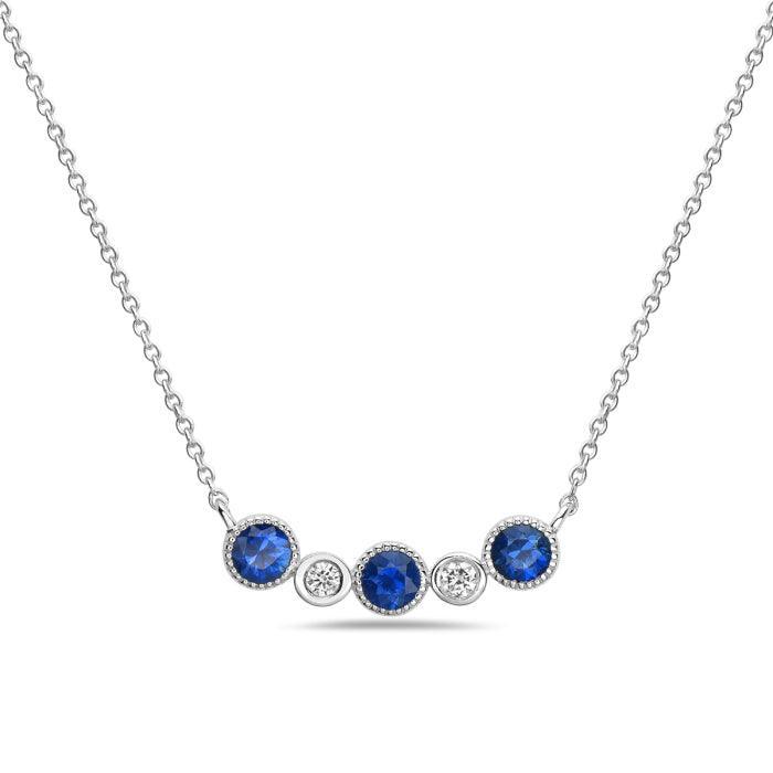 Diamond & Sapphire Necklace