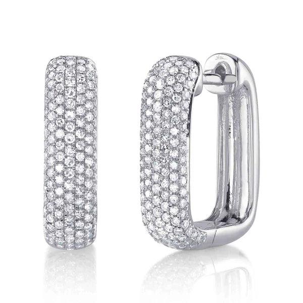 Diamond Pave Rectangle Earrings