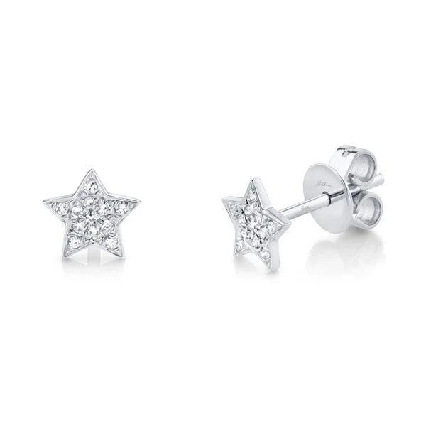 Diamond Star Stud Earrings