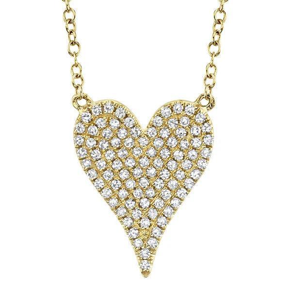Diamond Pave Heart Necklace