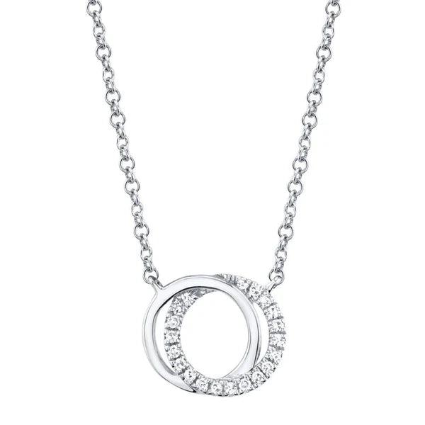 Diamond Love Knot Circle Necklace