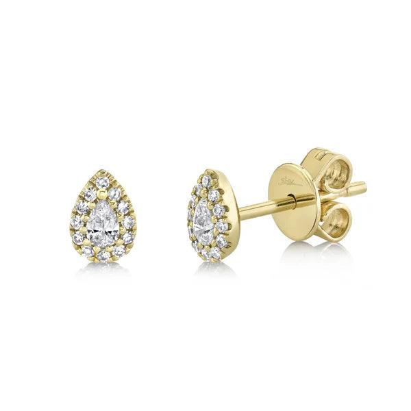 Diamond Teardrop Stud Earrings