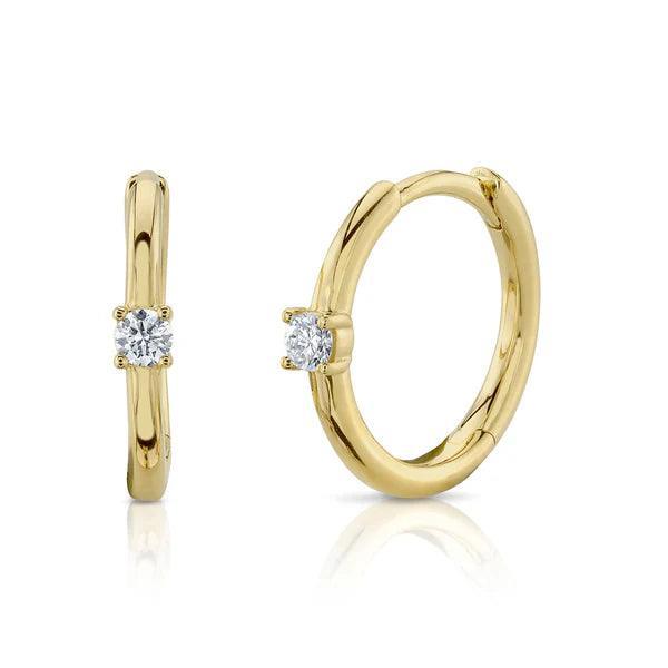 Diamond Huggie Earrings
