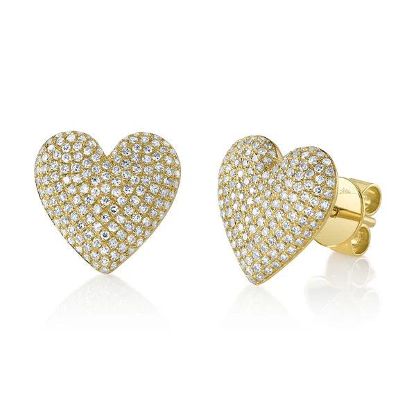 Diamond Heart Earrings