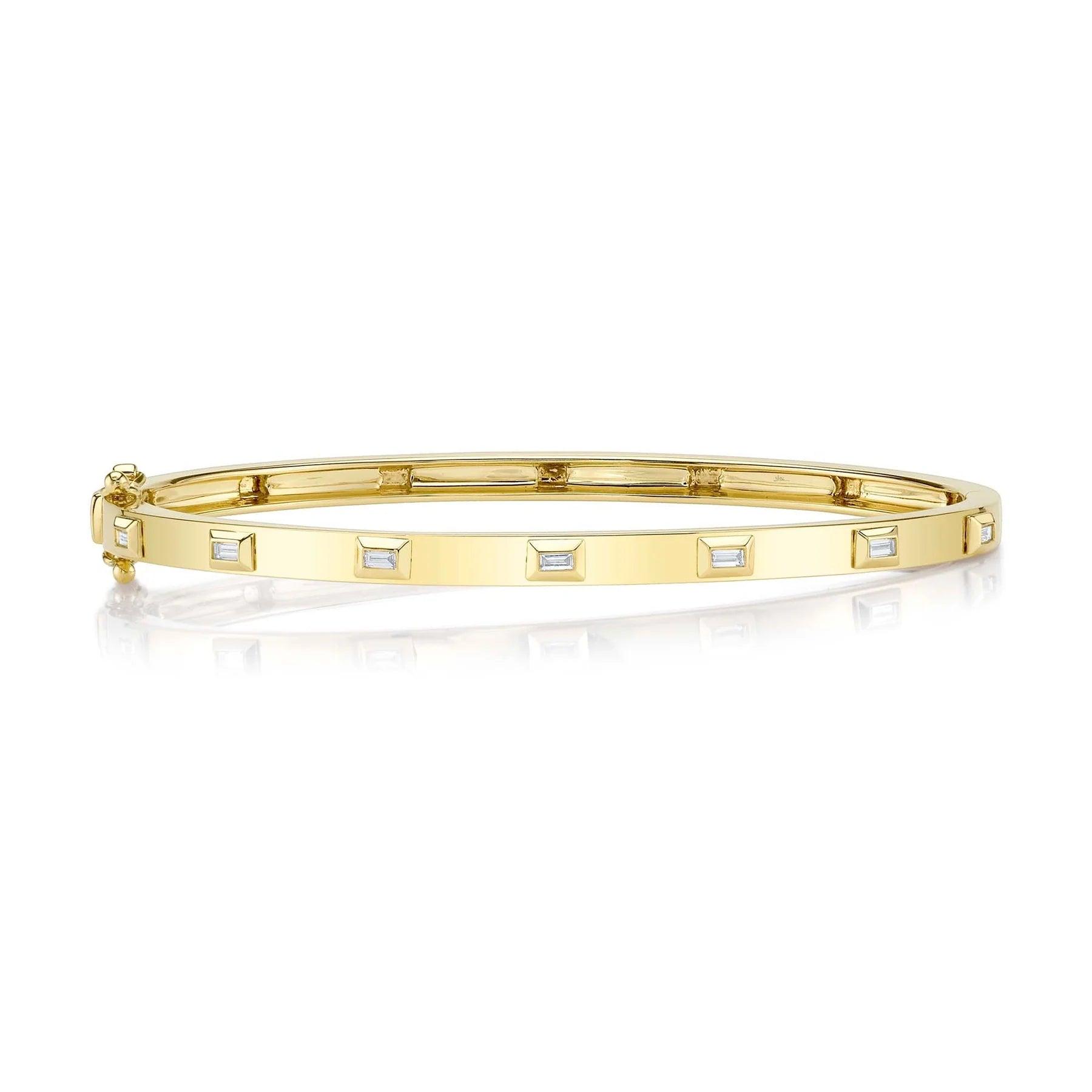 Diamond Baguette Geo Cut Bangle