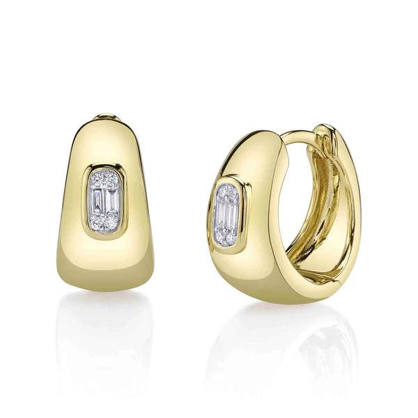 Diamond Huggie Earrings
