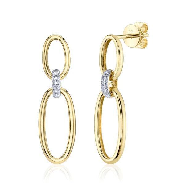 Diamond Oval Earrings