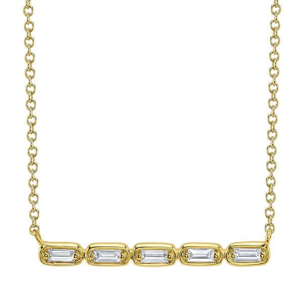 Diamond Baguette Necklace
