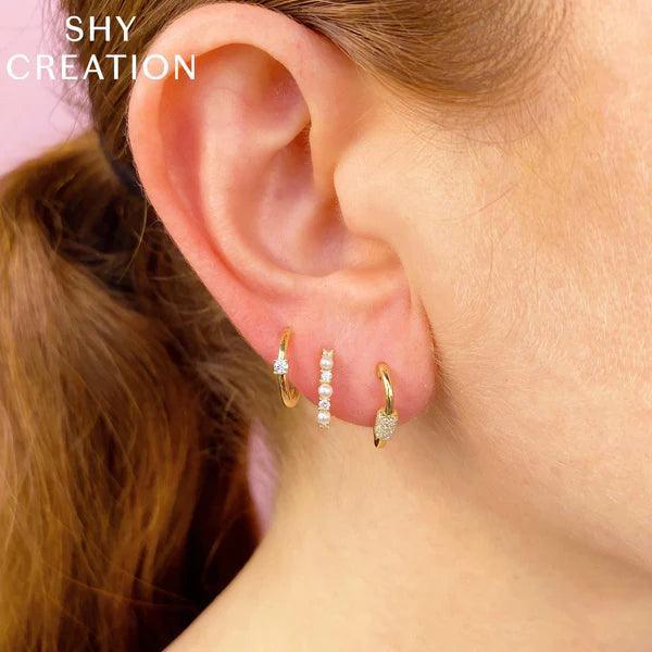 Diamond Huggie Earrings
