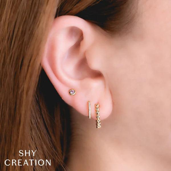 Pink Sapphire Stud Earrings