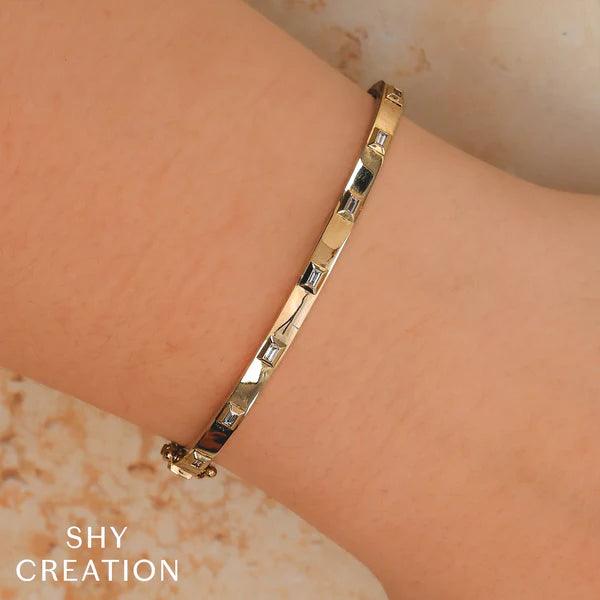 Diamond Baguette Geo Cut Bangle