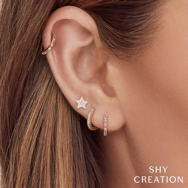 Diamond Huggie Earrings