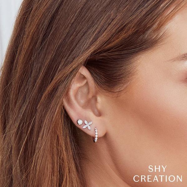Diamond Bezel Stud Earrings