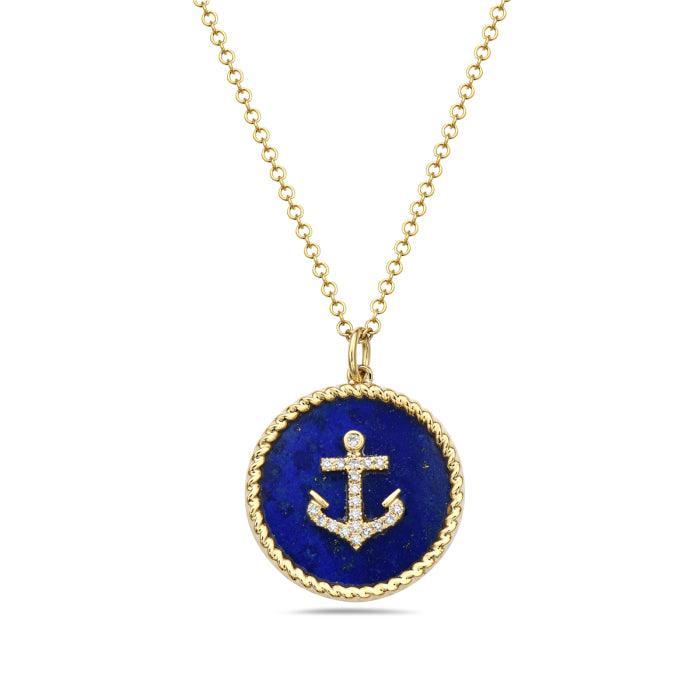 Anchor Lapis Necklace