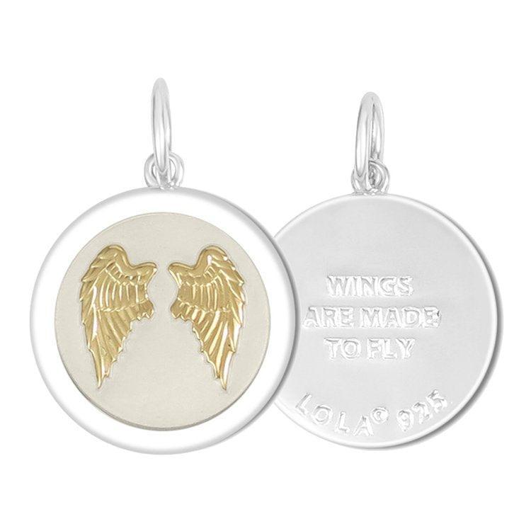 Angel Wings Fly Gold Pendant