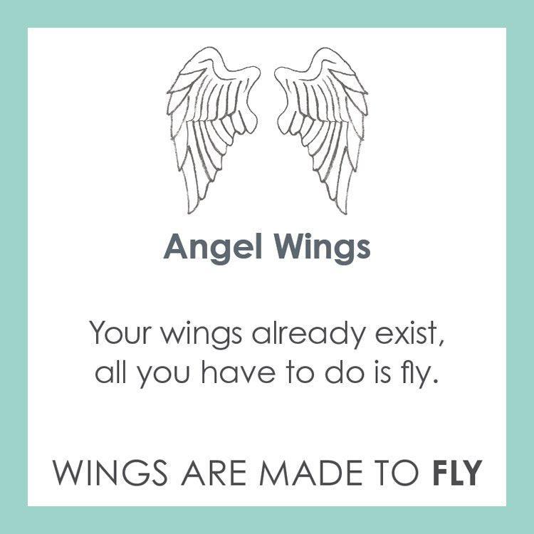 Angel Wings Fly Silver Pendant- Blue