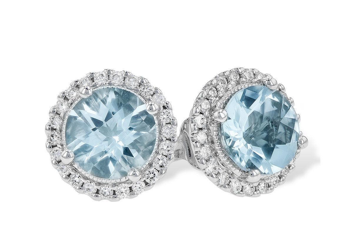 Aquamarine Diamond Earrings