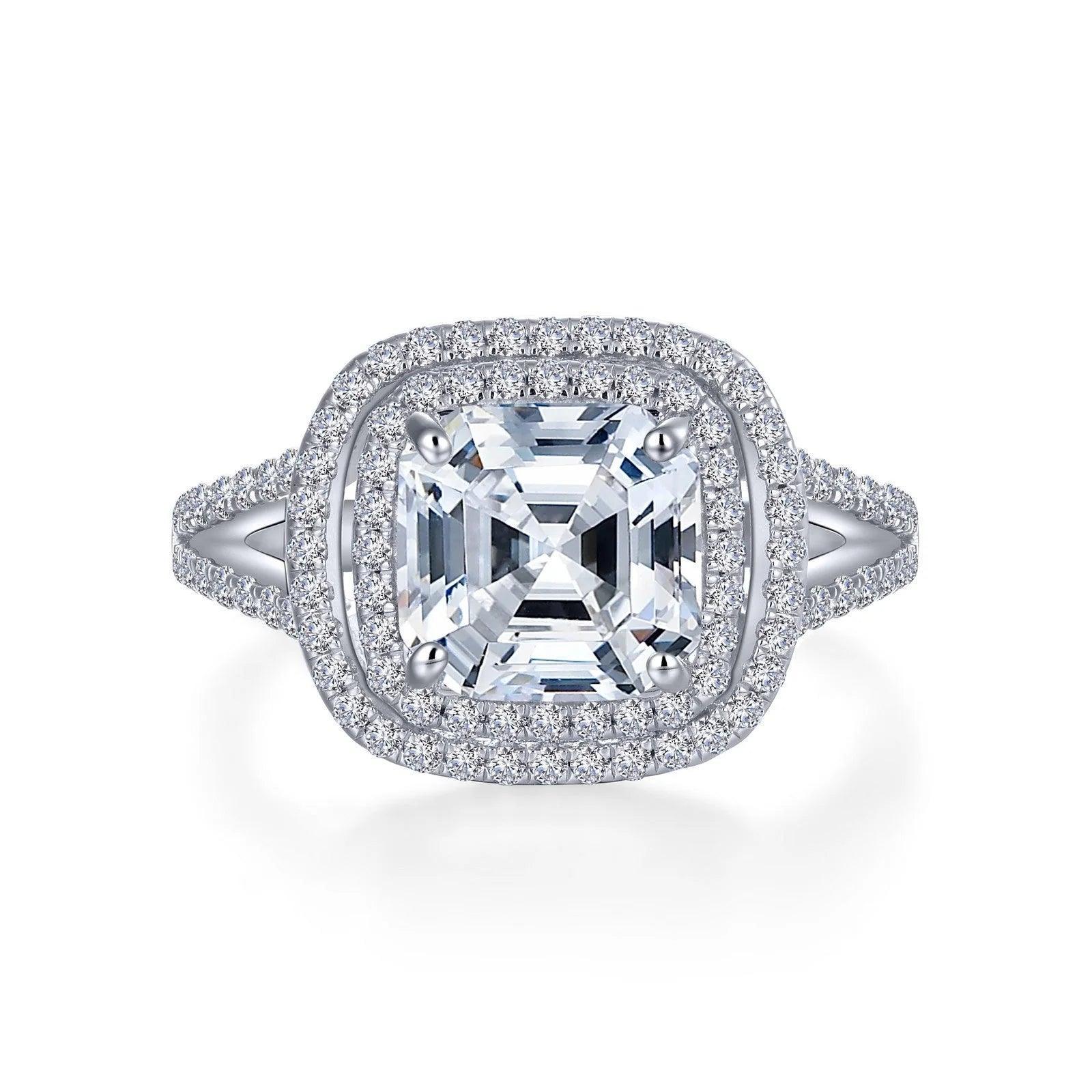 Asscher Cut Bezel Set Ring