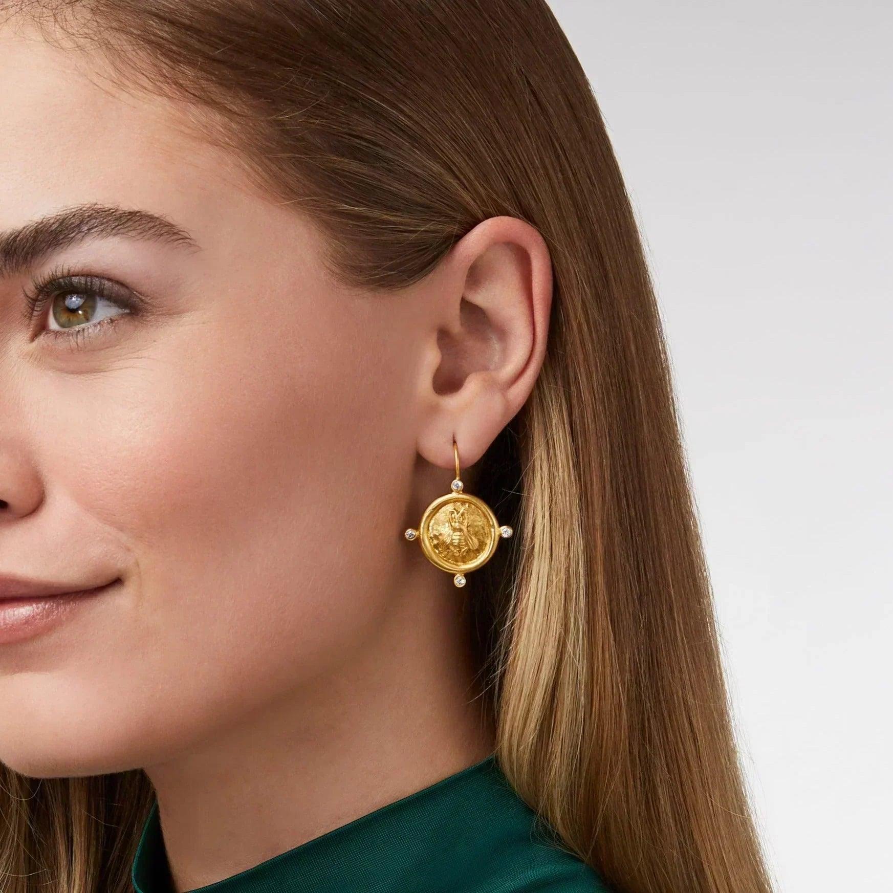 Bee Cameo Earrings