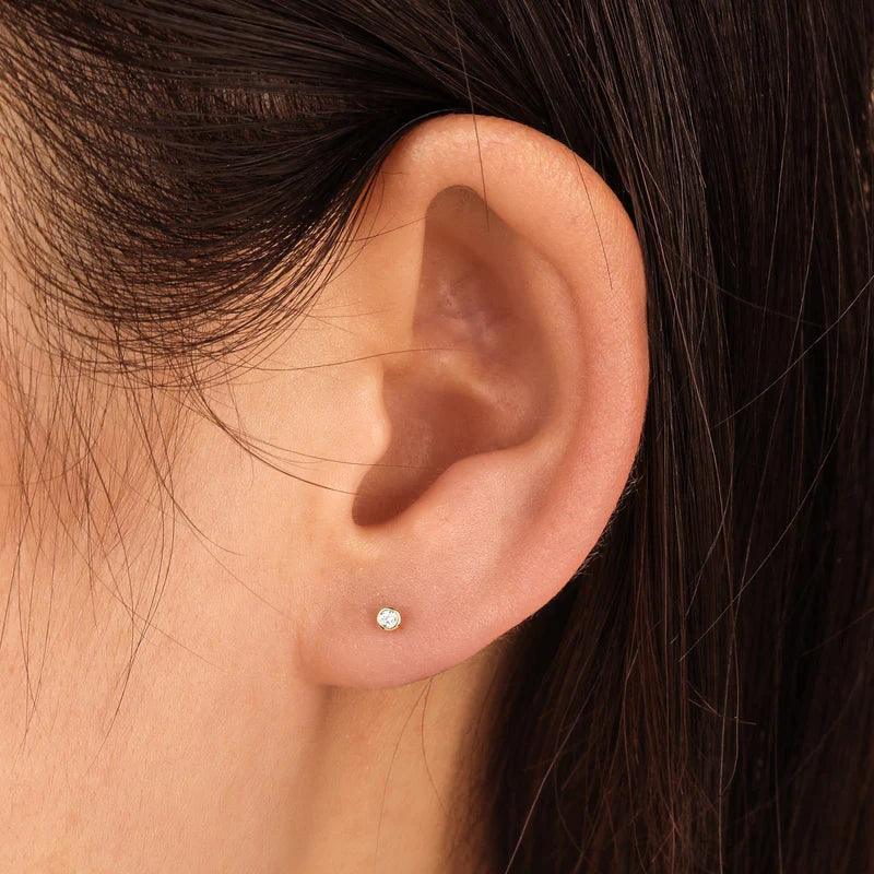 Bezel Diamond Studs
