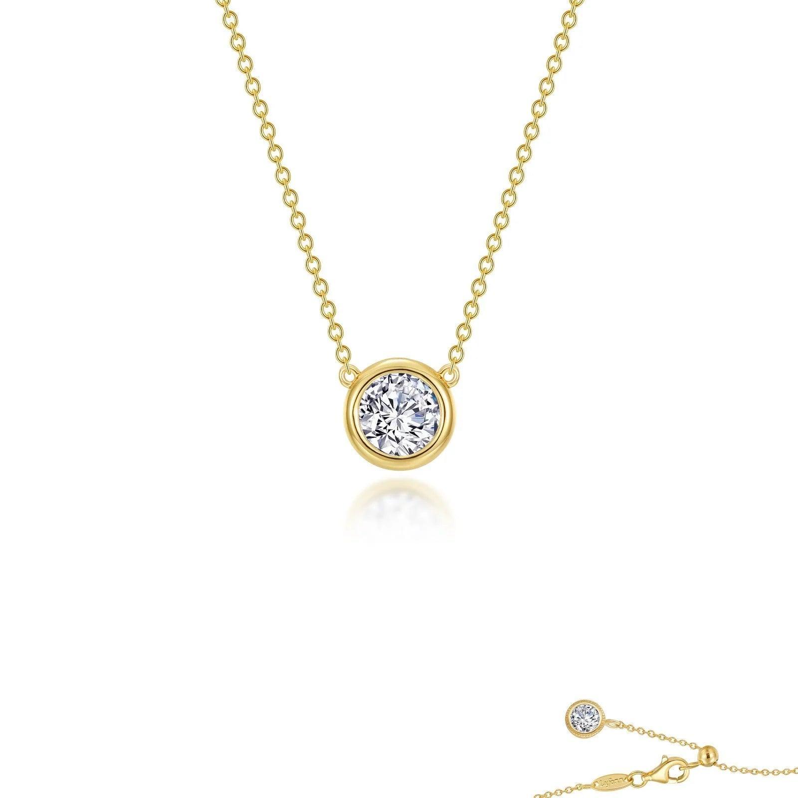 Bezel-Set Solitaire Necklace