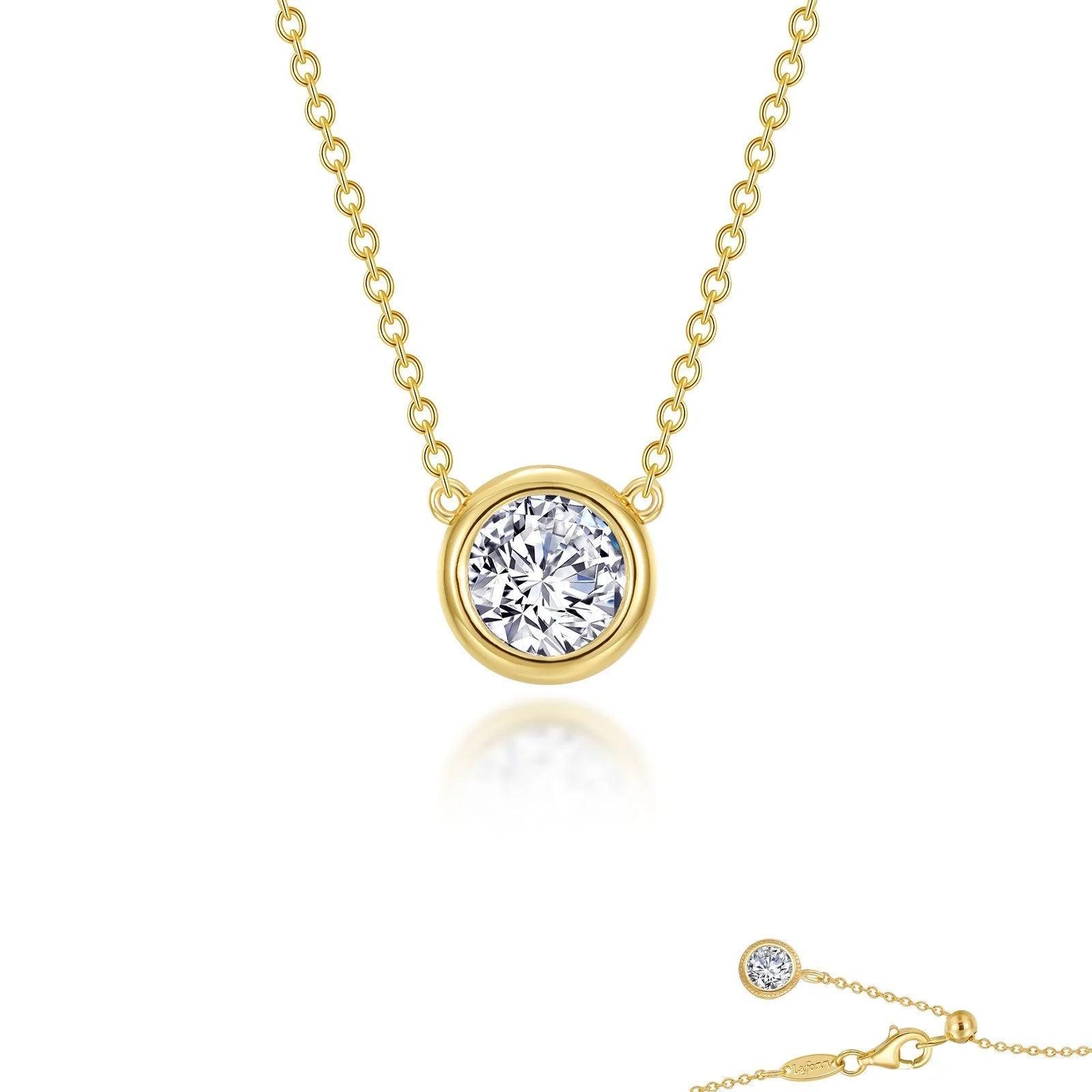 Bezel-Set Solitaire Necklace