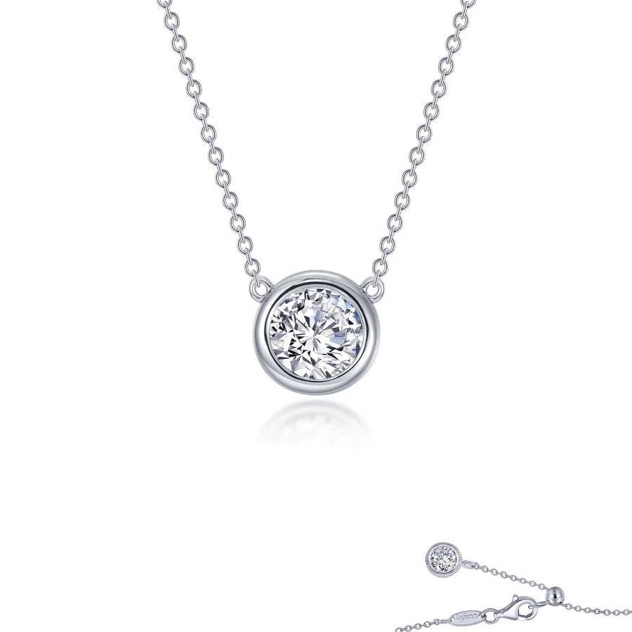 Bezel-Set Solitaire Necklace