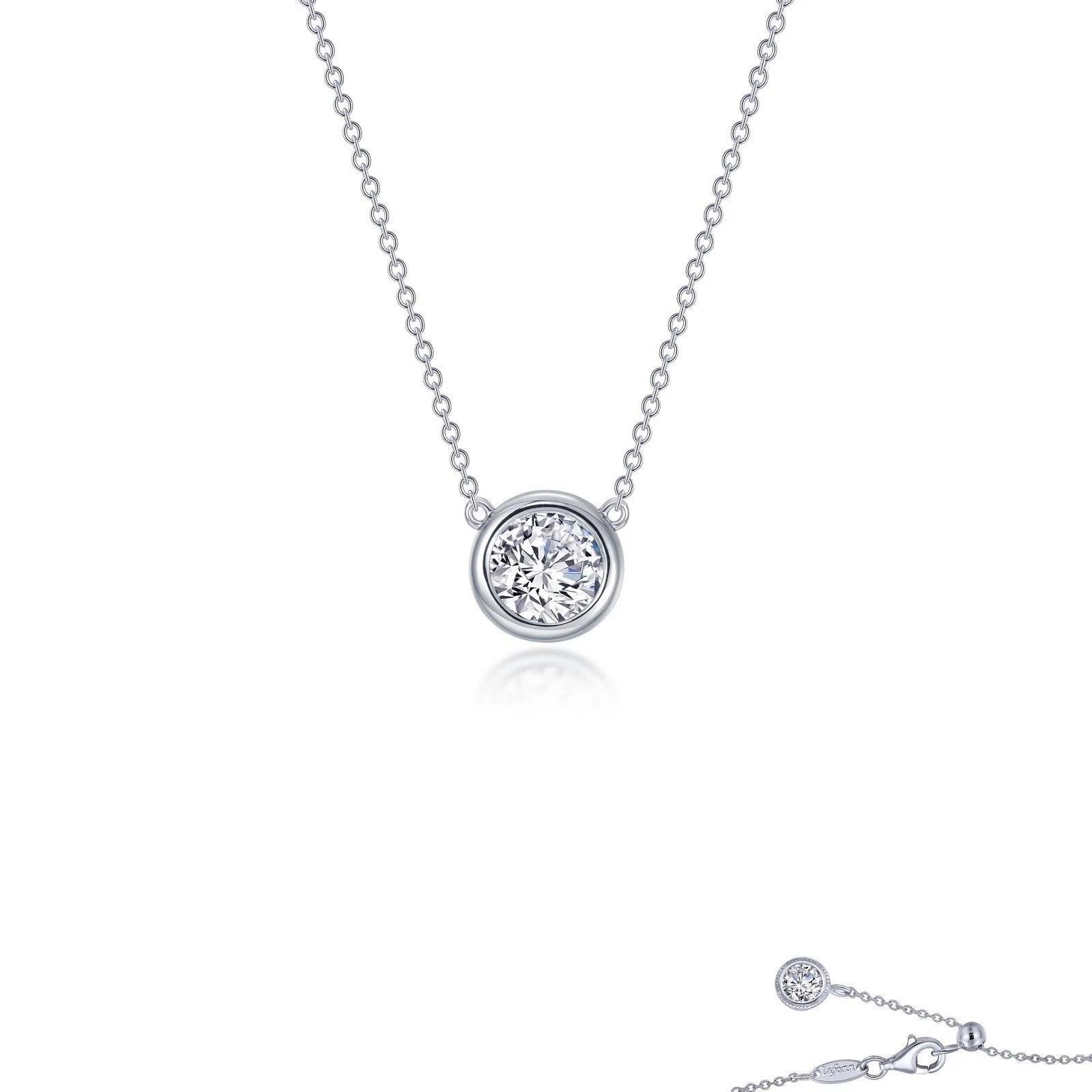 Bezel-Set Solitaire Necklace