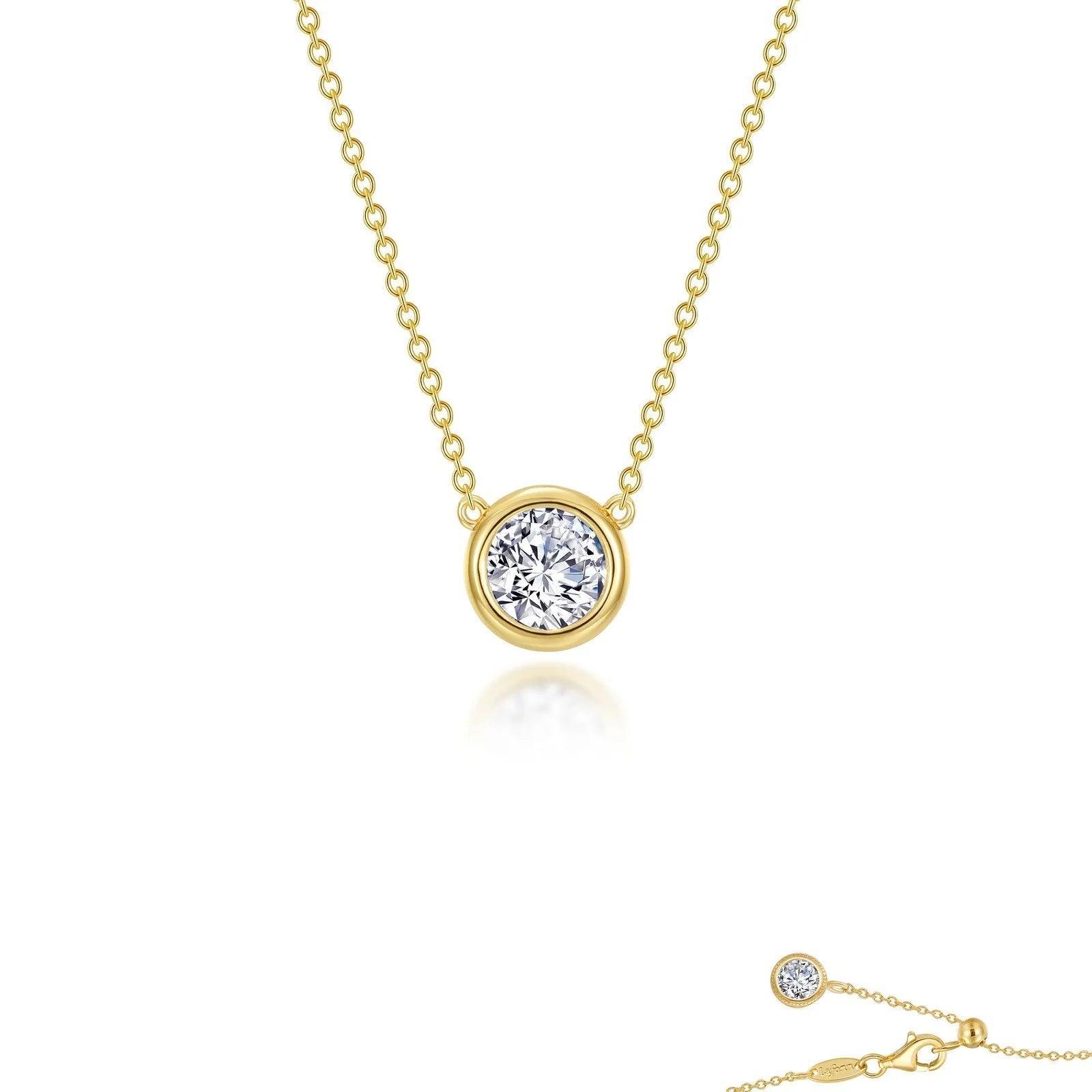 Bezel-Set Solitaire Necklace