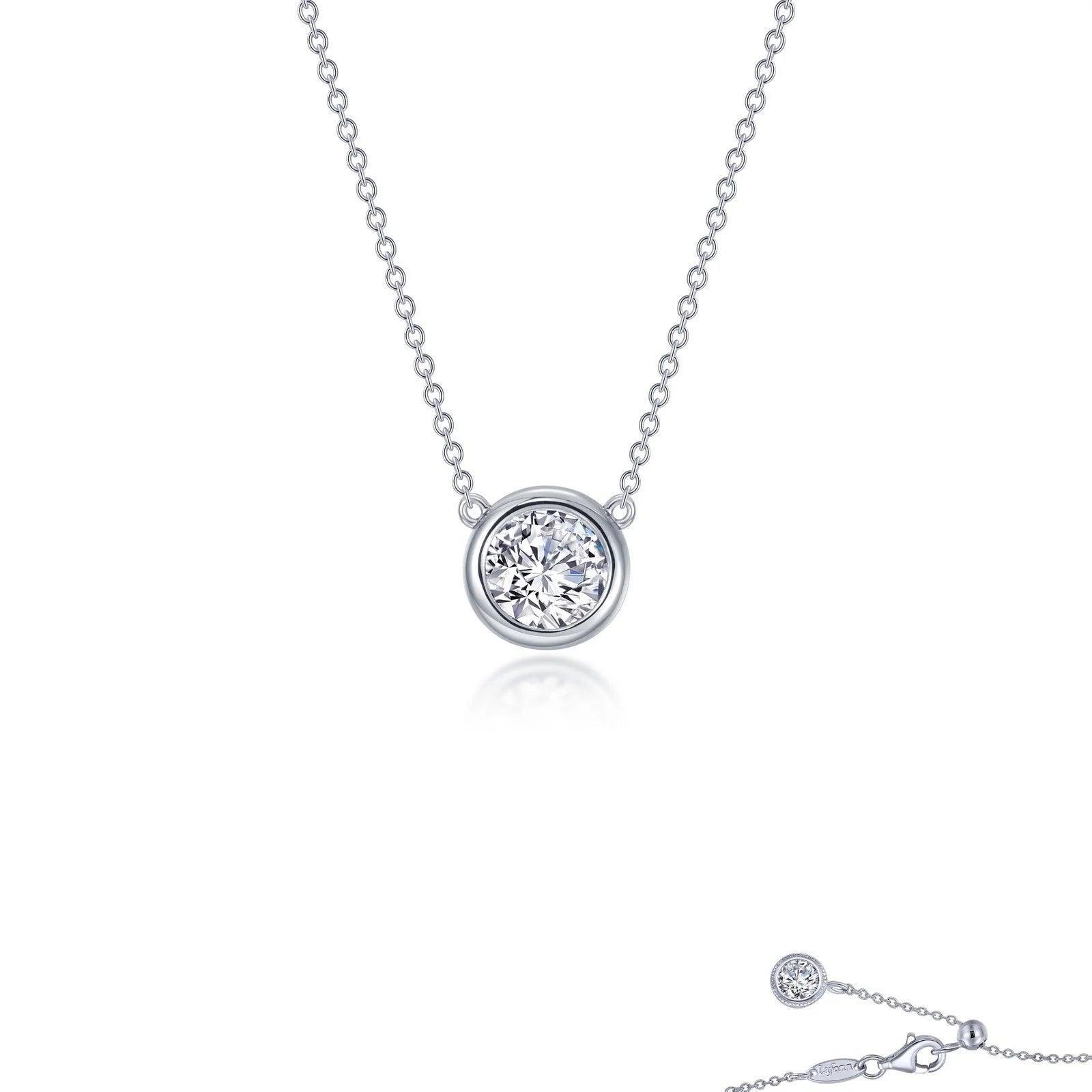 Bezel-Set Solitaire Necklace