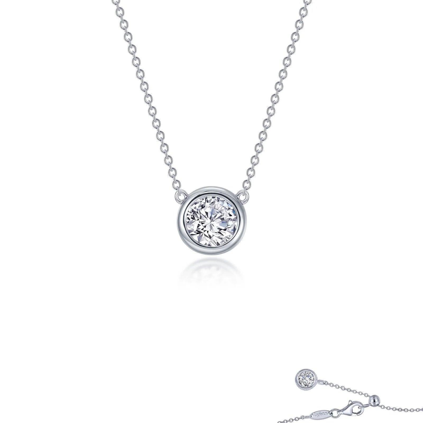 Bezel-Set Solitaire Necklace