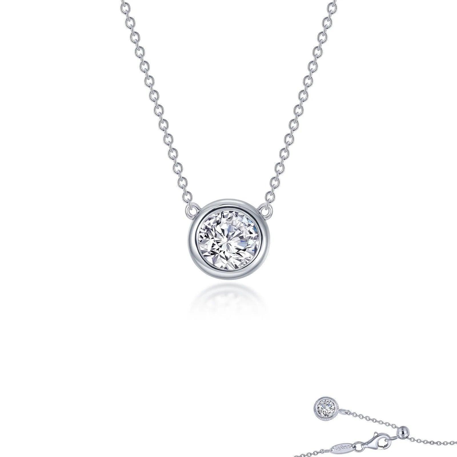 Bezel-Set Solitaire Necklace