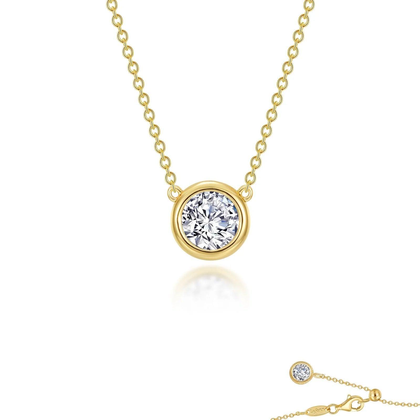 Bezel-Set Solitaire Necklace